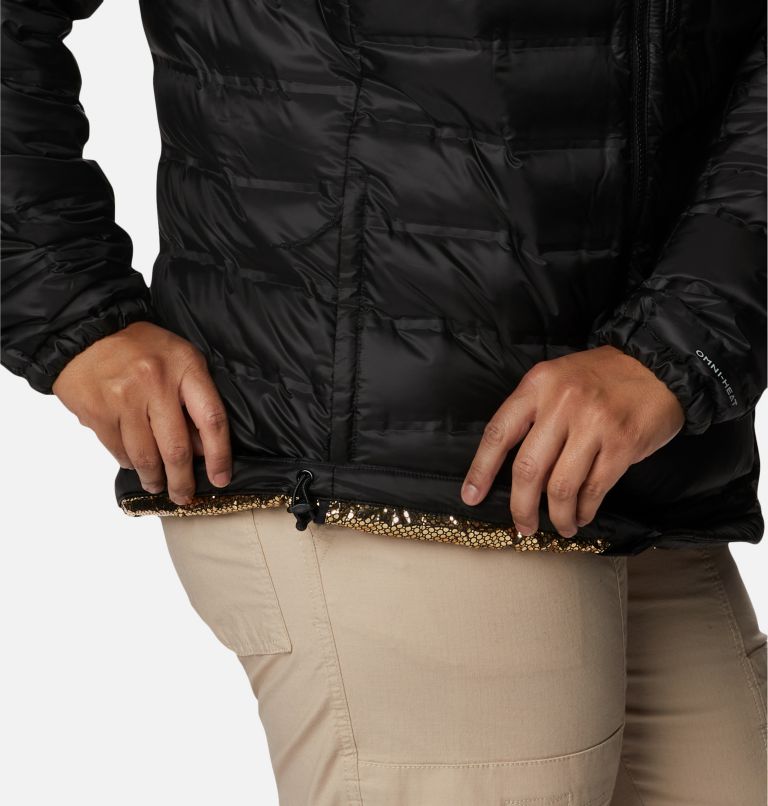 Women's Pebble Peak Down Hooded Jacket - Plus Size, Color: Black, image 7