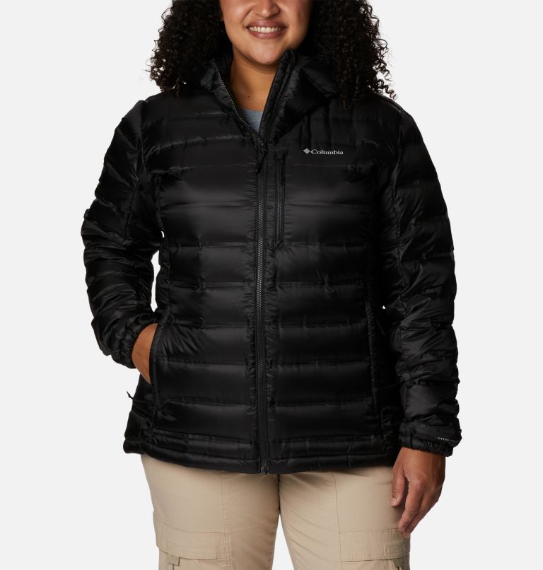 Thumbnail: Women's Pebble Peak Down Hooded Jacket - Plus Size, Color: Black, image 1