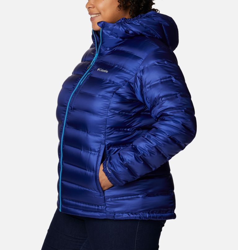 Women's Pebble Peak Down Hooded Jacket - Plus Size, Color: Dark Sapphire, image 3