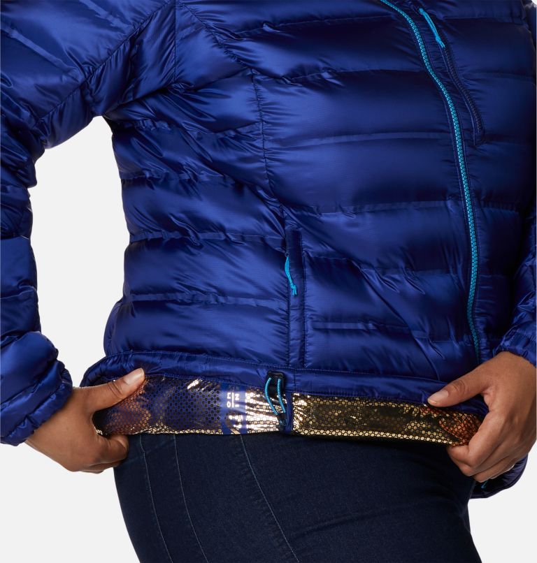 Women's Pebble Peak Down Hooded Jacket - Plus Size, Color: Dark Sapphire, image 7