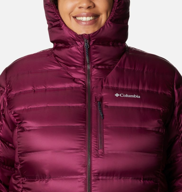 Women's Pebble Peak Down Hooded Jacket - Plus Size, Color: Marionberry, image 4
