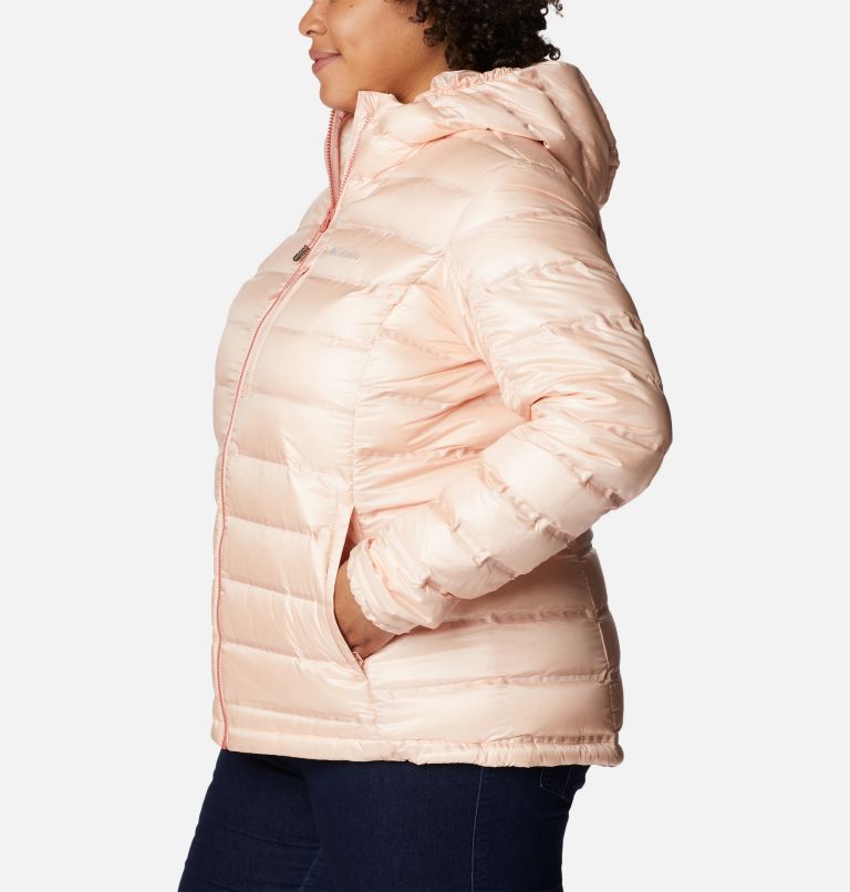 Women's Pebble Peak Down Hooded Jacket - Plus Size, Color: Peach Blossom, image 3