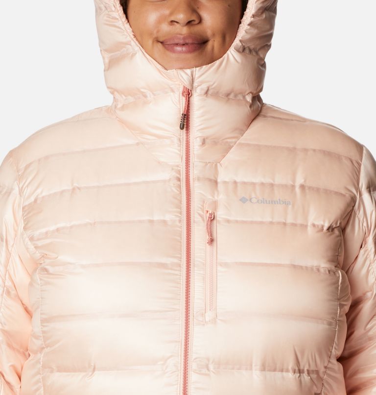Women's Pebble Peak Down Hooded Jacket - Plus Size, Color: Peach Blossom, image 4