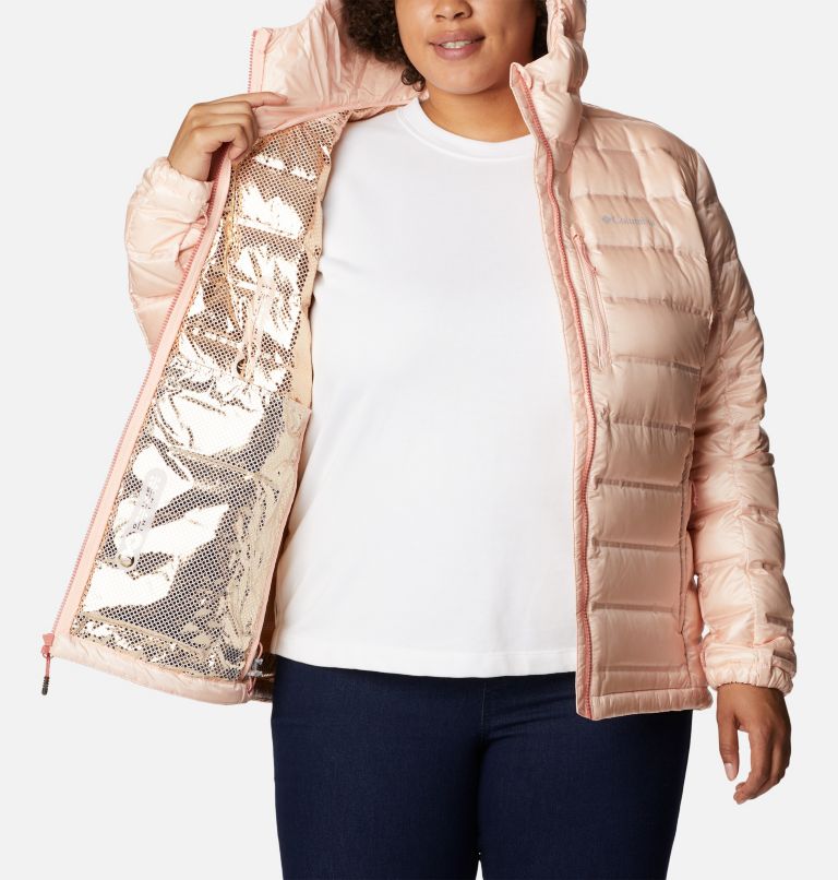 Women's Pebble Peak Down Hooded Jacket - Plus Size, Color: Peach Blossom, image 5