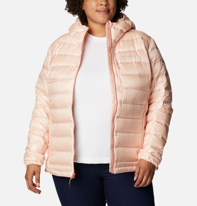 Women's Pebble Peak Down Hooded Jacket - Plus Size, Color: Peach Blossom, image 8