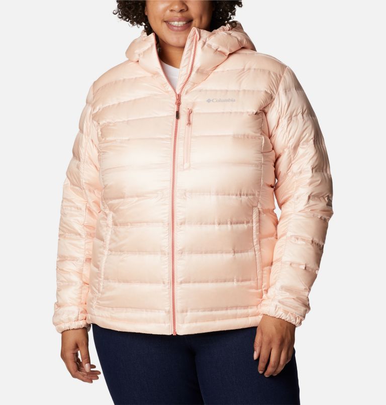 Women's Pebble Peak Down Hooded Jacket - Plus Size, Color: Peach Blossom, image 1