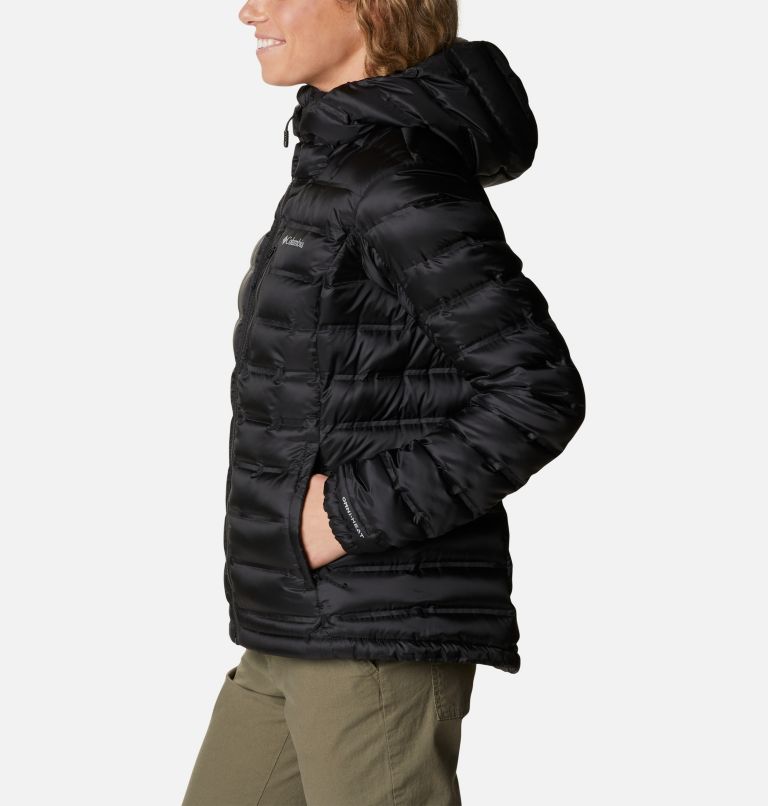 Black hooded deals puffer jacket women's