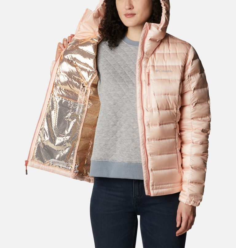 Pebble Peak Down Hooded Jacket | 890 | XS, Color: Peach Blossom, image 5