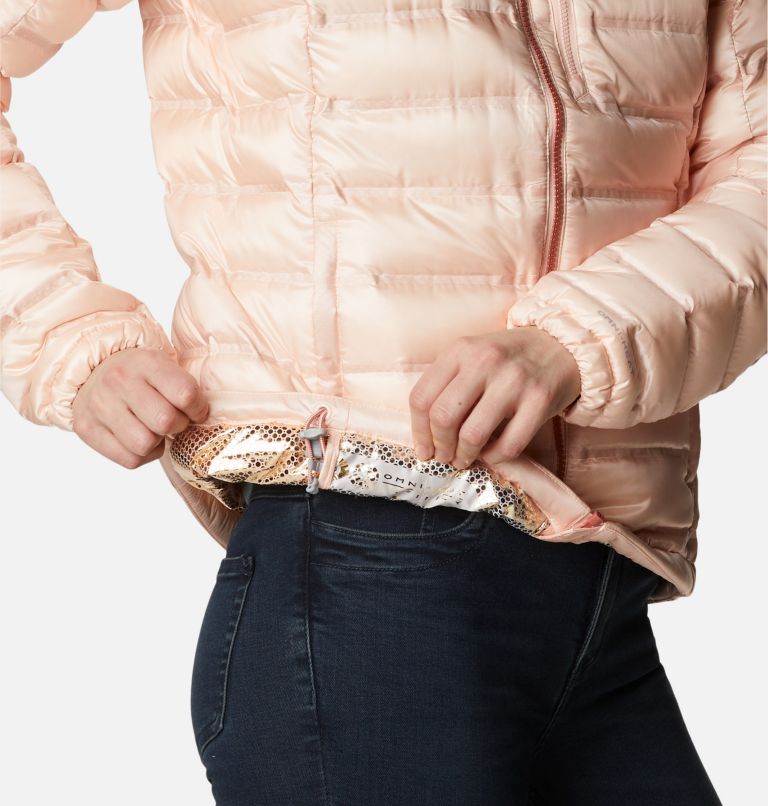 Pebble Peak Down Hooded Jacket | 890 | XS, Color: Peach Blossom, image 7