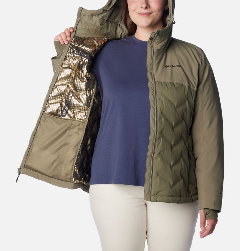Women's Grand Trek II Down Jacket - Plus Size, Color: Stone Green, image 5