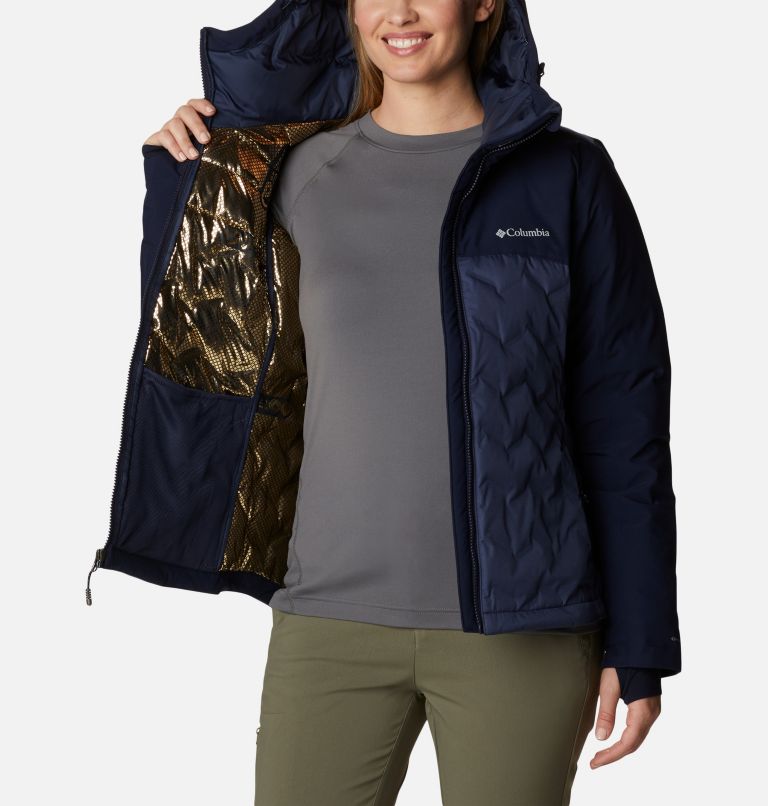 Columbia Womens Grand Trek II Waterproof Hooded Down Jacket (Nocturnal)