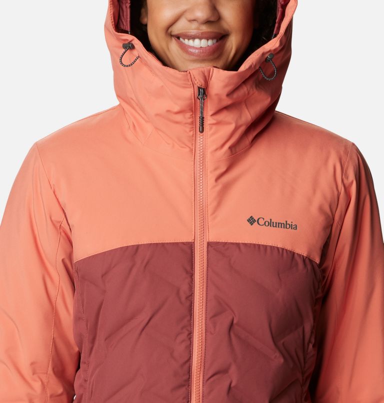 Grand Trek II Down Jacket, Color: Beetroot, Faded Peach, image 4