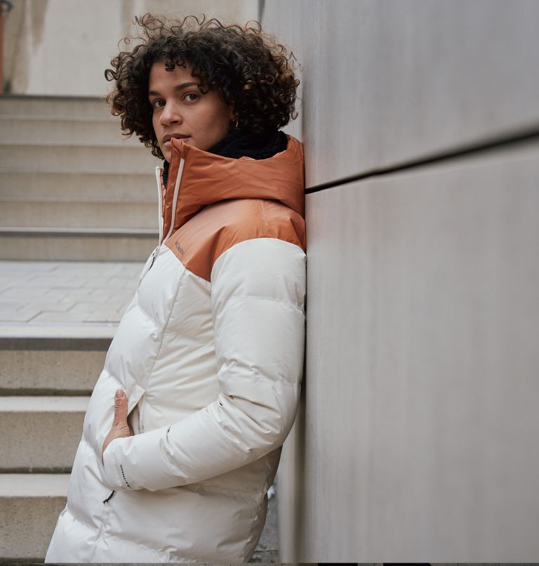 Opal Hill Mid Down Jacket | 191 | XL, Color: Chalk, Warm Copper Sheen, image 9