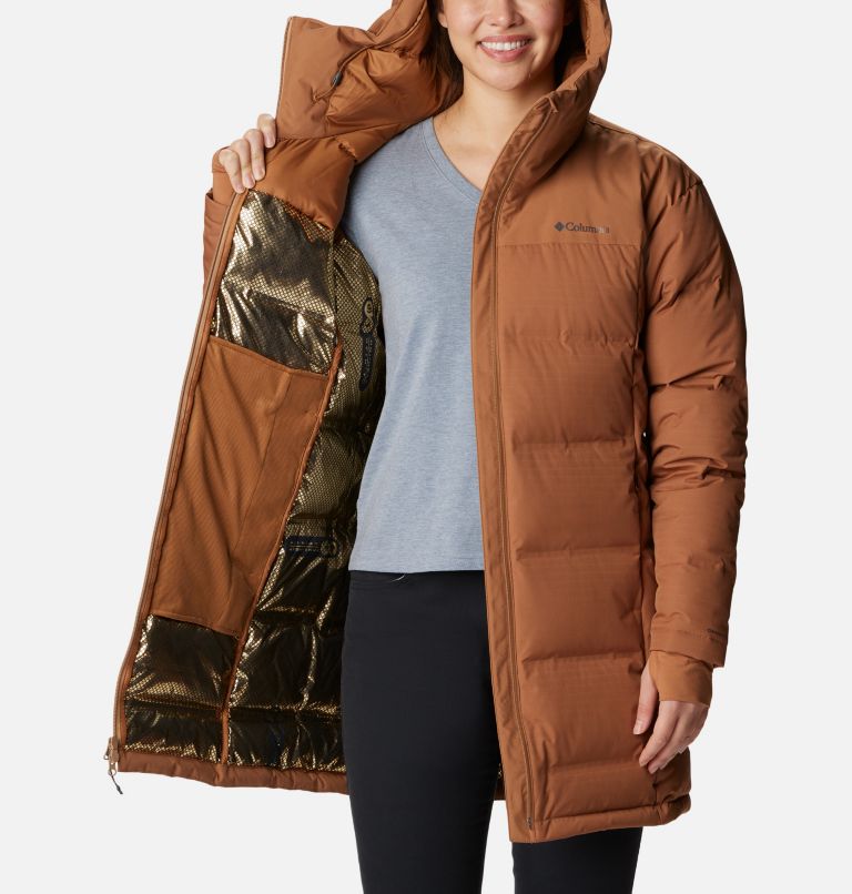 Women's Opal Hill Mid Down Jacket, Color: Camel Brown, image 5