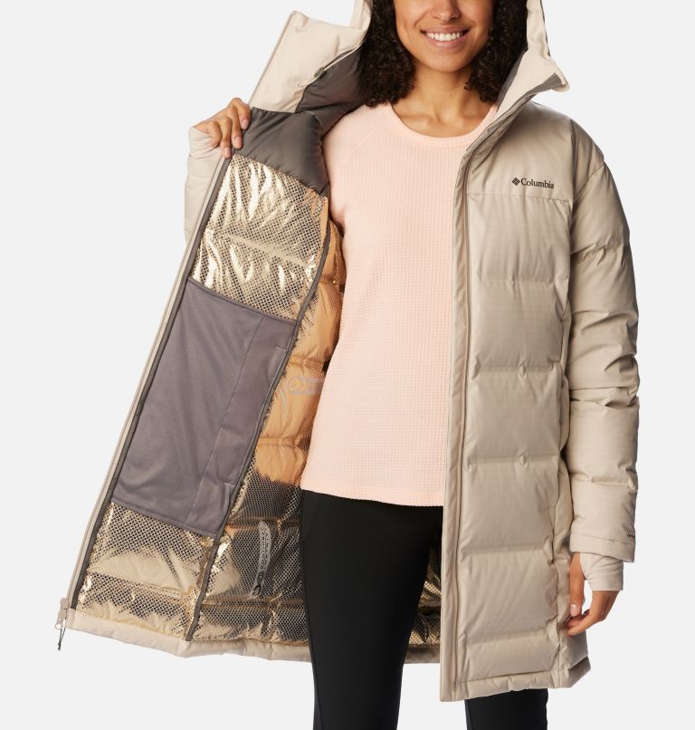 Thumbnail: Women's Opal Hill Hooded Long Down Puffer Jacket, Color: Dark Stone, image 5