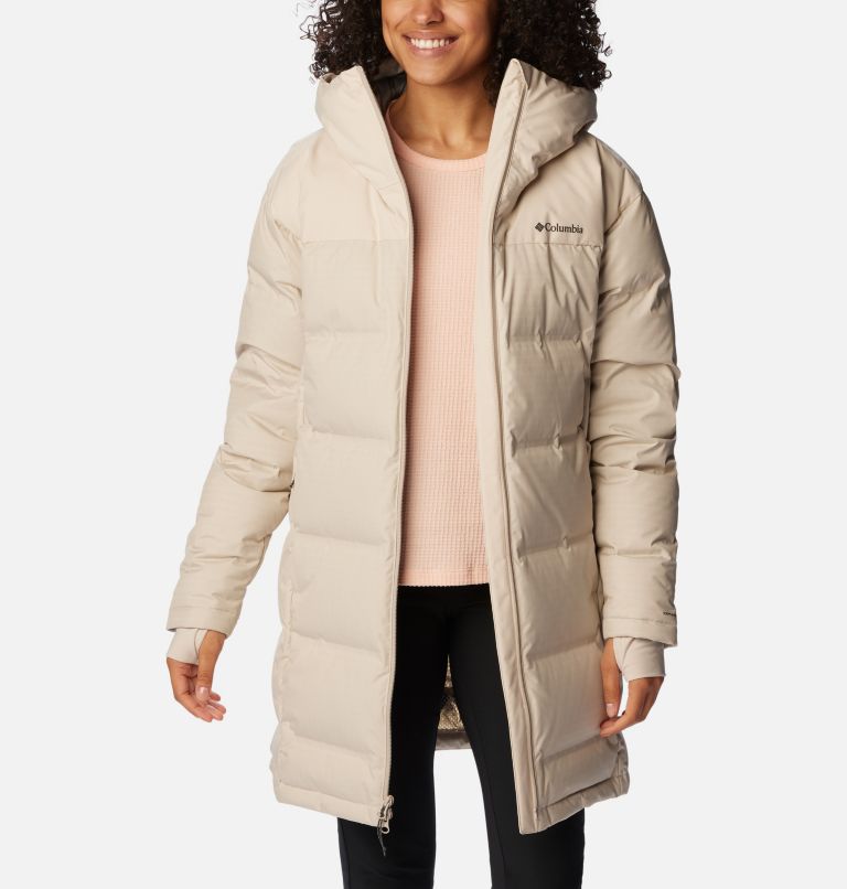 Thumbnail: Women's Opal Hill Hooded Long Down Puffer Jacket, Color: Dark Stone, image 8