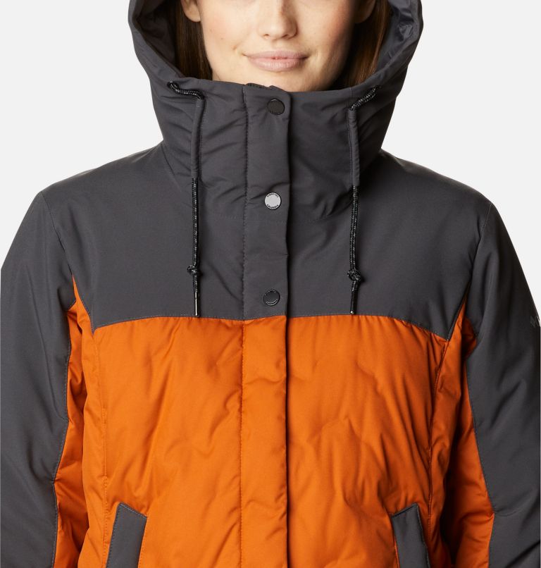 Thumbnail: Women's Mountain Croo II Mid Down Jacket, Color: Shark, Warm Copper, image 4