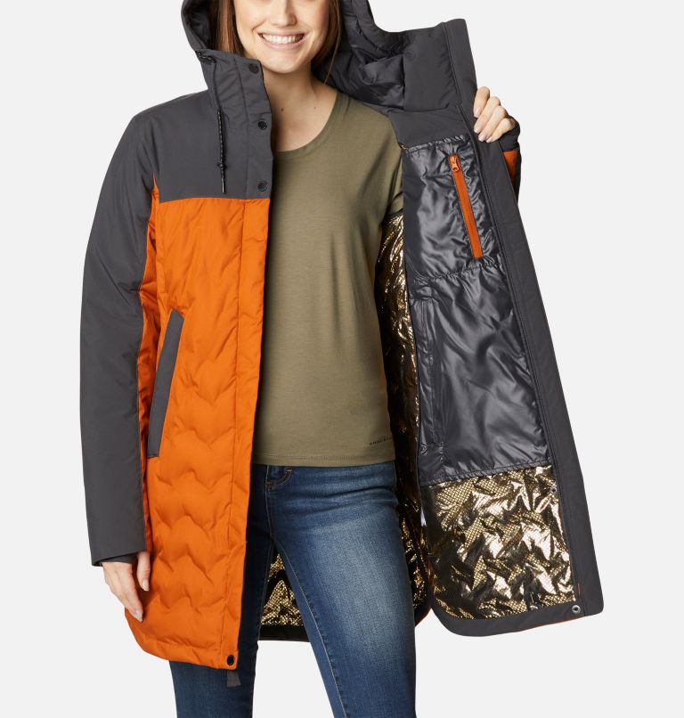 Manteau mi-long Mountain Croo II Femme, Color: Shark, Warm Copper, image 5