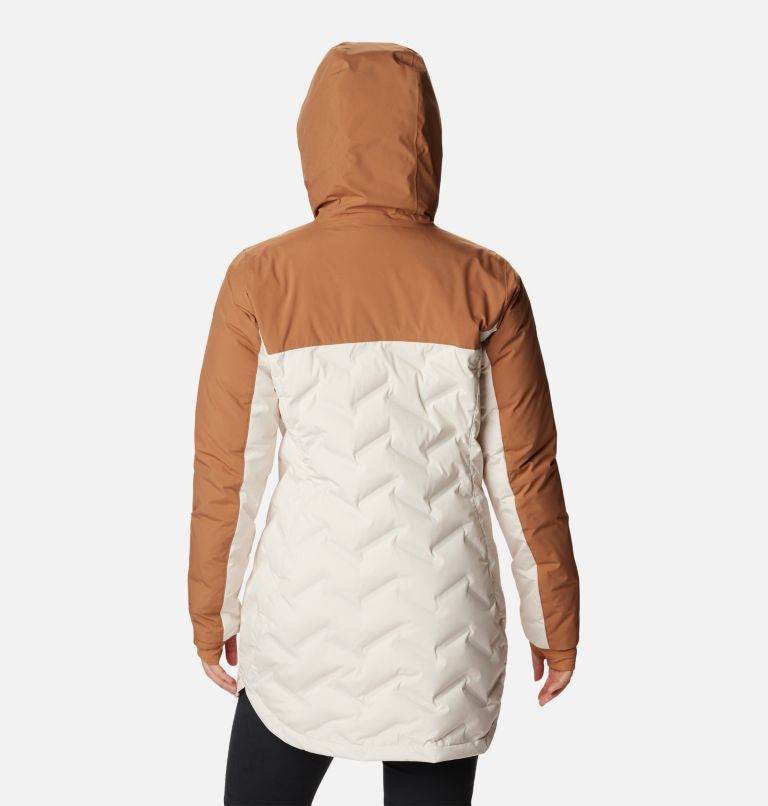 Thumbnail: Women's Mountain Croo II Mid Down Jacket, Color: Chalk, Camel Brown, image 2