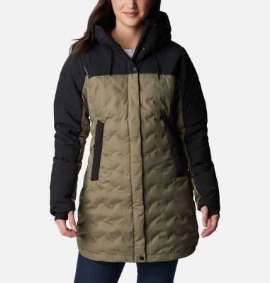 Women's hooded down jacket Columbia Heavenly (Black) - Alpinstore