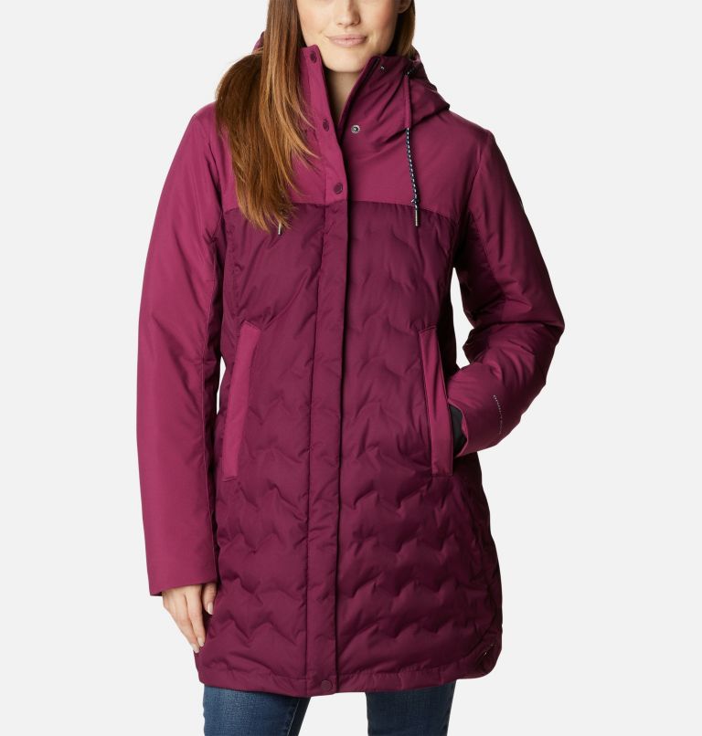 Women's Mountain Croo II Mid Down Jacket, Color: Marionberry, image 1