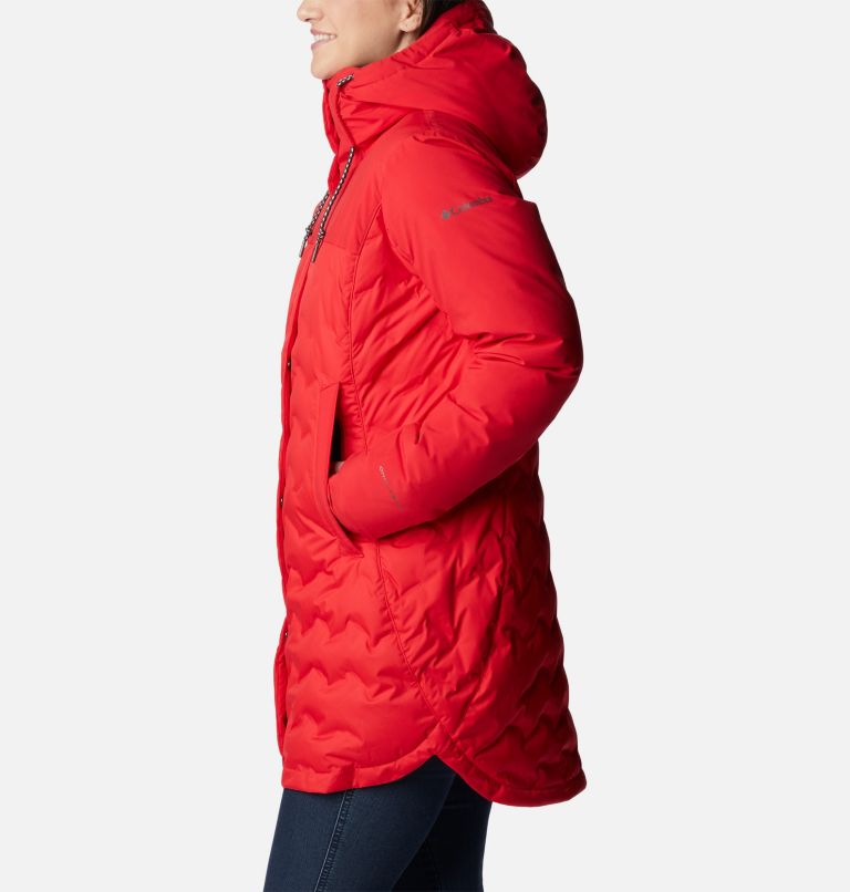 Women's Mountain Croo II Mid Down Jacket, Color: Red Lily, image 3