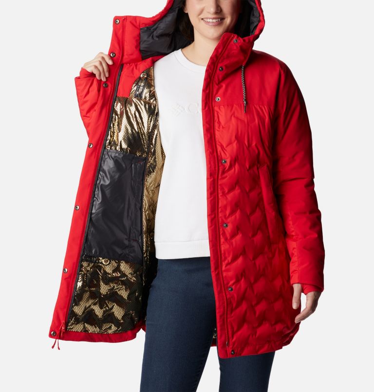 Women's Mountain Croo II Mid Down Jacket, Color: Red Lily, image 5