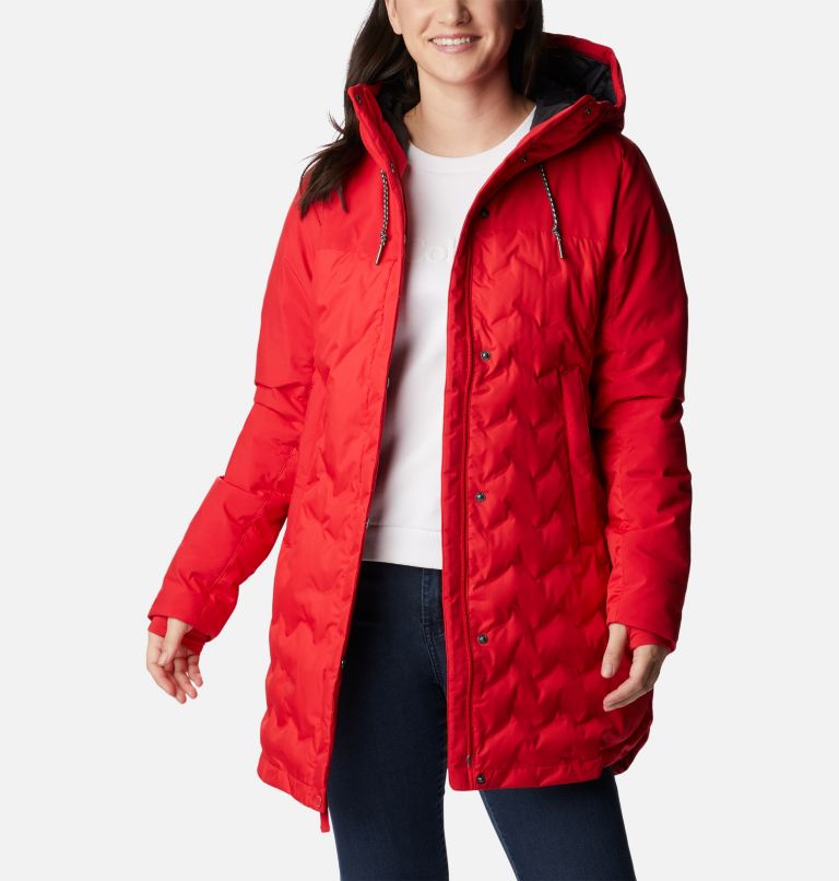 Thumbnail: Women's Mountain Croo II Mid Down Jacket, Color: Red Lily, image 8