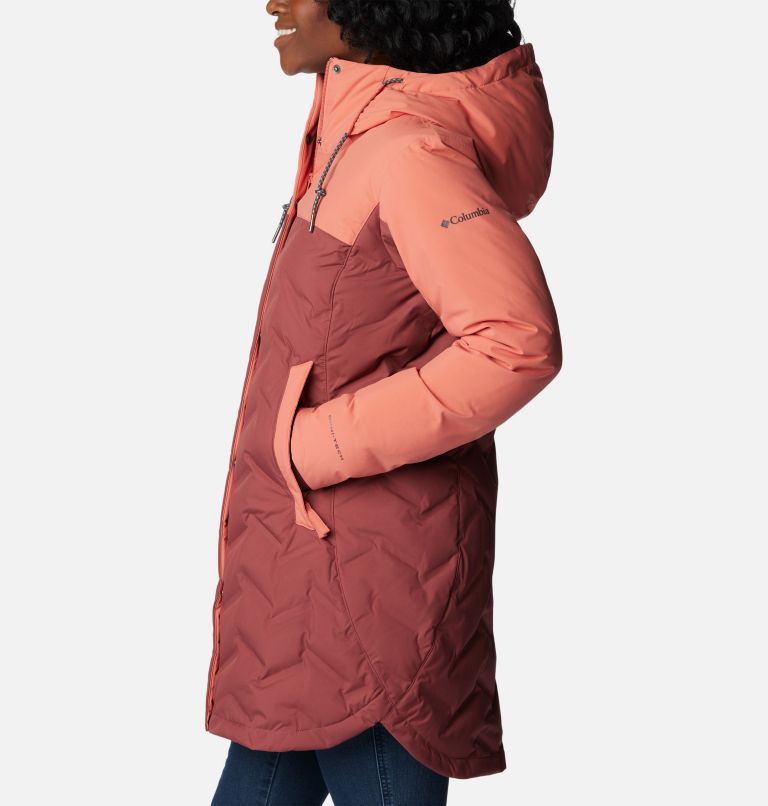Women's Mountain Croo II Mid Down Jacket, Color: Beetroot, Faded Peach, image 3