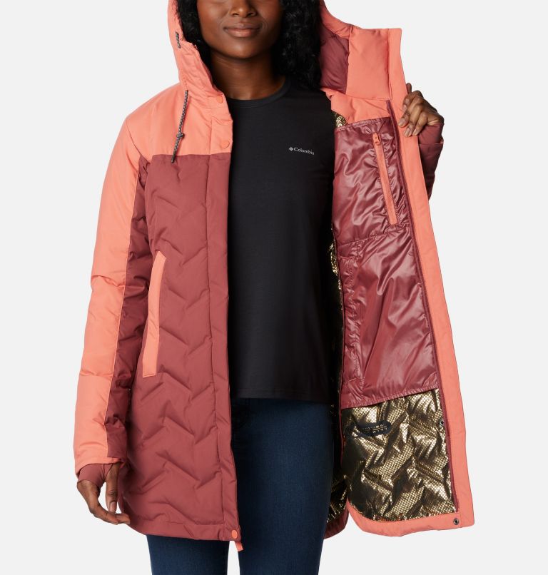 Women's Mountain Croo II Mid Down Jacket, Color: Beetroot, Faded Peach, image 5