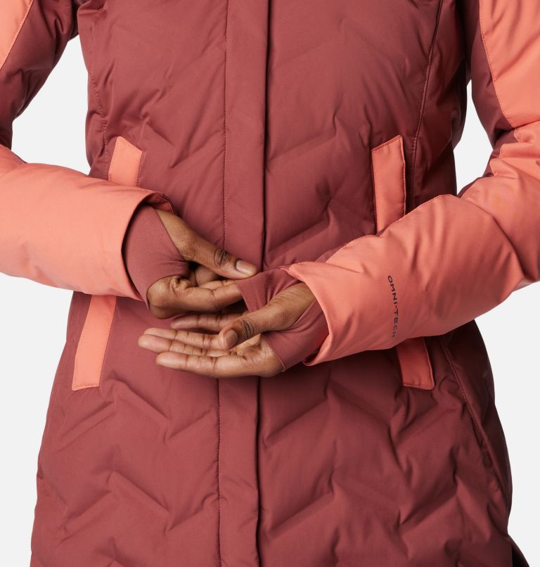 Women's Mountain Croo II Mid Down Jacket, Color: Beetroot, Faded Peach, image 7