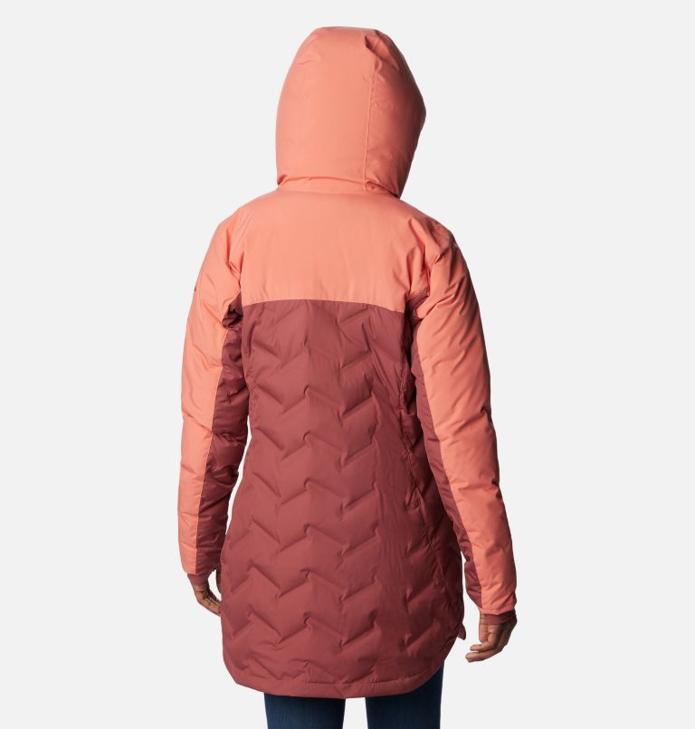 Thumbnail: Women's Mountain Croo II Mid Down Jacket, Color: Beetroot, Faded Peach, image 2