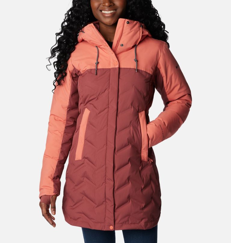 Chaqueta impermeable de plumon y largo medio con capucha Mountain Croo II para mujer