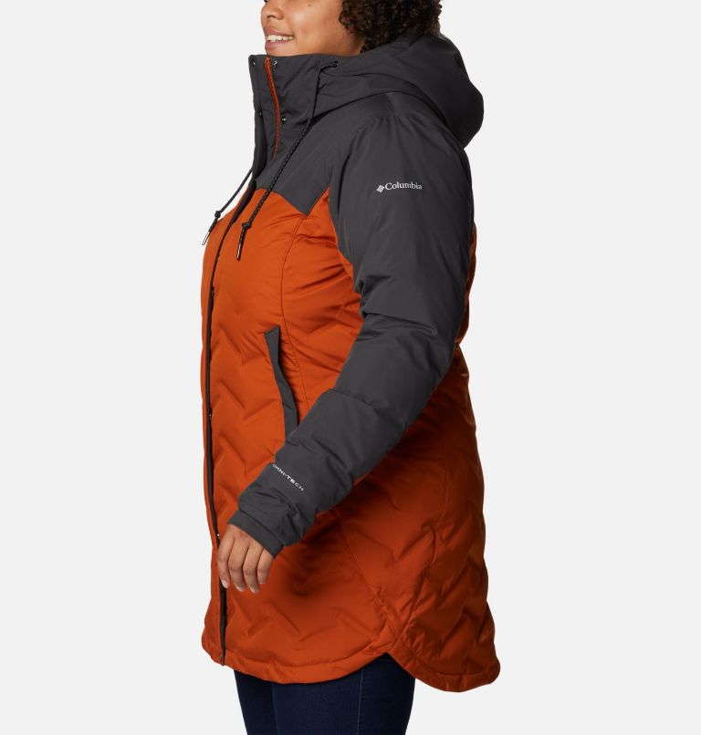 Women's Mountain Croo II Mid Down Jacket - Plus Size, Color: Shark, Warm Copper, image 3