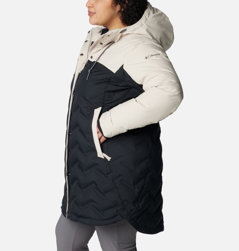 Thumbnail: Women's Mountain Croo II Mid Down Jacket - Plus Size, Color: Black, Dark Stone, image 3