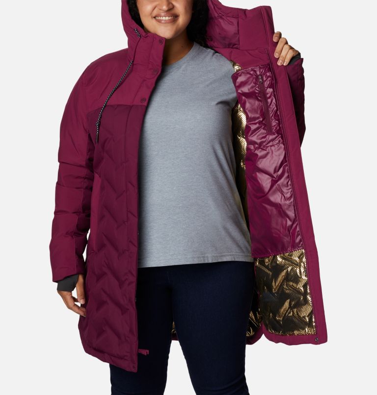 Thumbnail: Women's Mountain Croo II Mid Down Jacket - Plus Size, Color: Marionberry, image 5