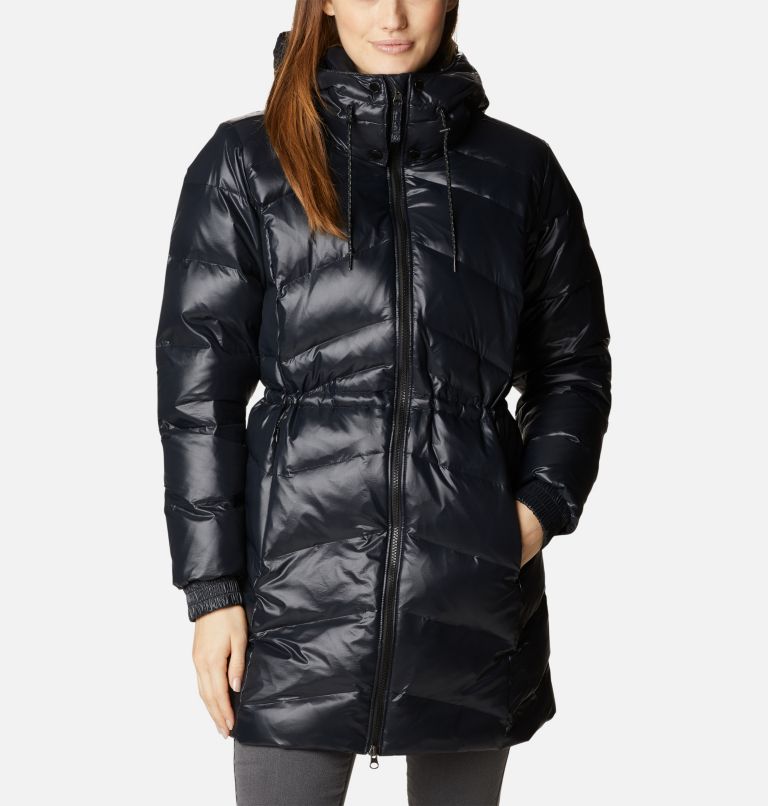 Thumbnail: Women's Icy Heights II Down Mid Jacket, Color: Black Gunmetal, image 1