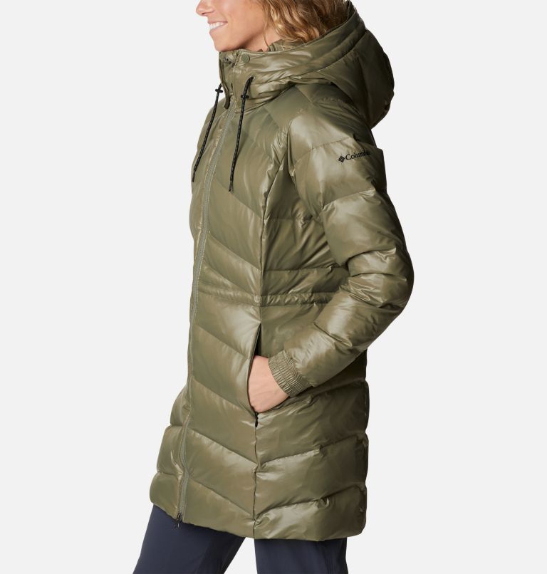 Thumbnail: Women's Icy Heights II Down Mid Jacket, Color: Stone Green Gunmetal, image 3