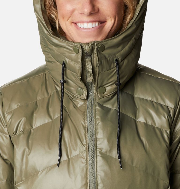 Thumbnail: Women's Icy Heights II Down Mid Jacket, Color: Stone Green Gunmetal, image 4