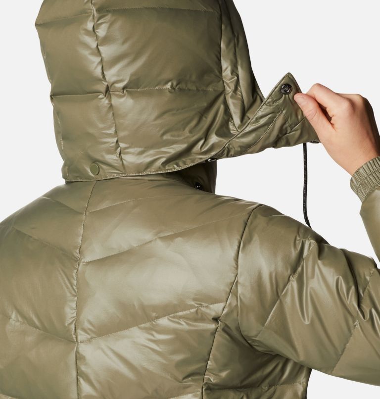 Women's Icy Heights II Down Mid Jacket, Color: Stone Green Gunmetal, image 8