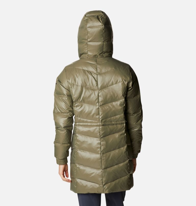 Thumbnail: Women's Icy Heights II Down Mid Jacket, Color: Stone Green Gunmetal, image 2