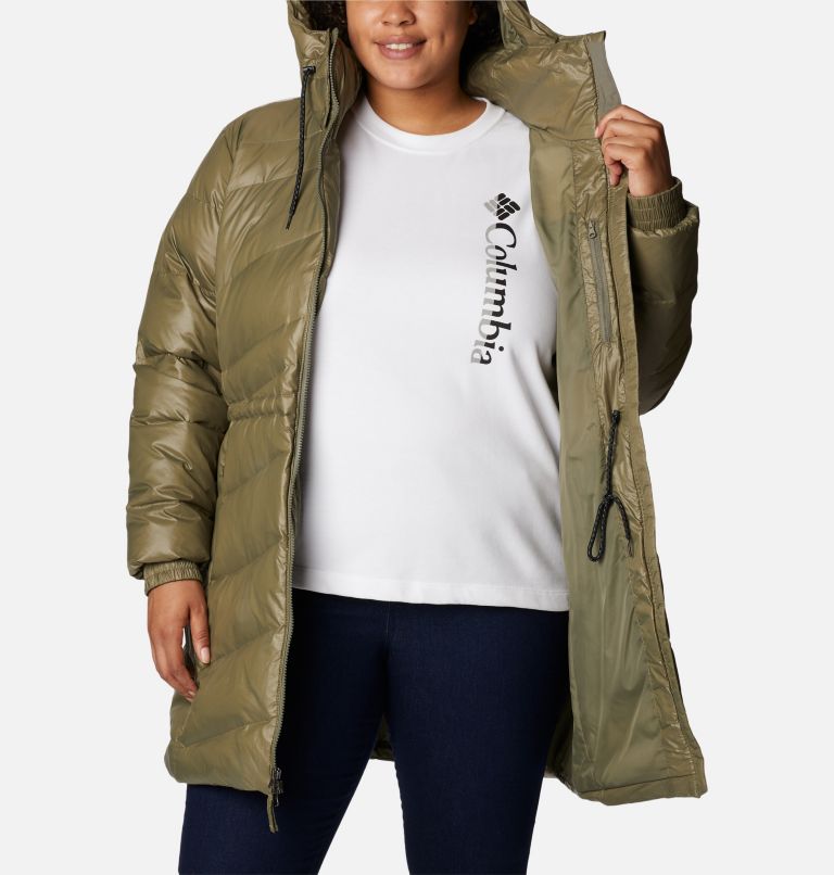 Women's Icy Heights II Down Mid Jacket - Plus Size, Color: Stone Green Gunmetal, image 5