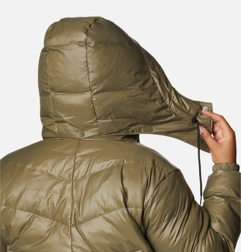 Women's Icy Heights II Down Mid Jacket - Plus Size, Color: Stone Green Gunmetal, image 6