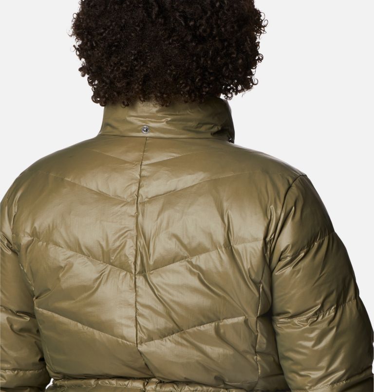 Women's Icy Heights II Down Mid Jacket - Plus Size, Color: Stone Green Gunmetal, image 7