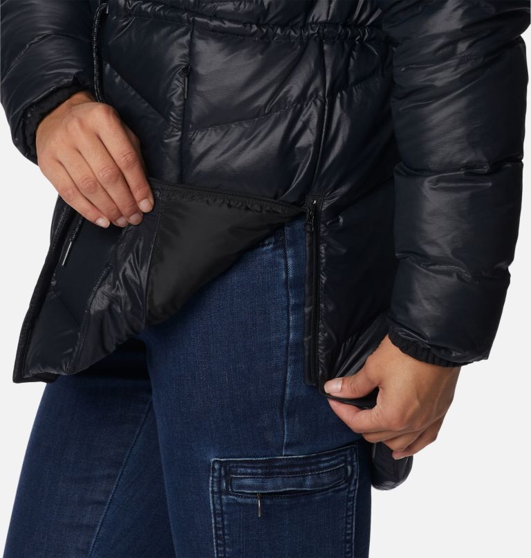 Women's Icy Heights II Down Novelty Jacket, Color: Black Gunmetal, image 6