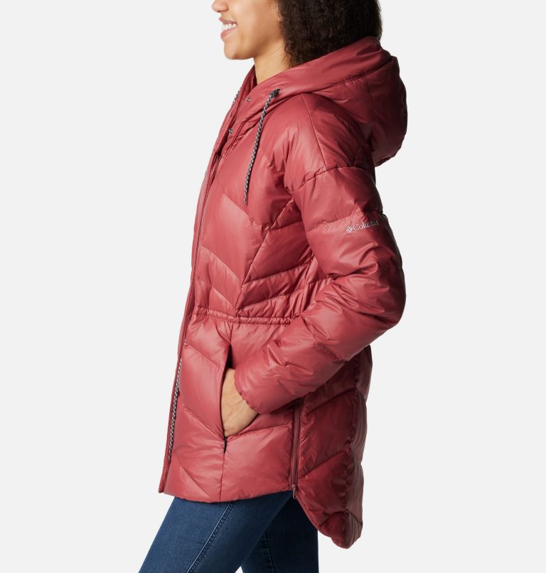 Women's Icy Heights II Down Novelty Jacket, Color: Beetroot Gunmetal, image 3