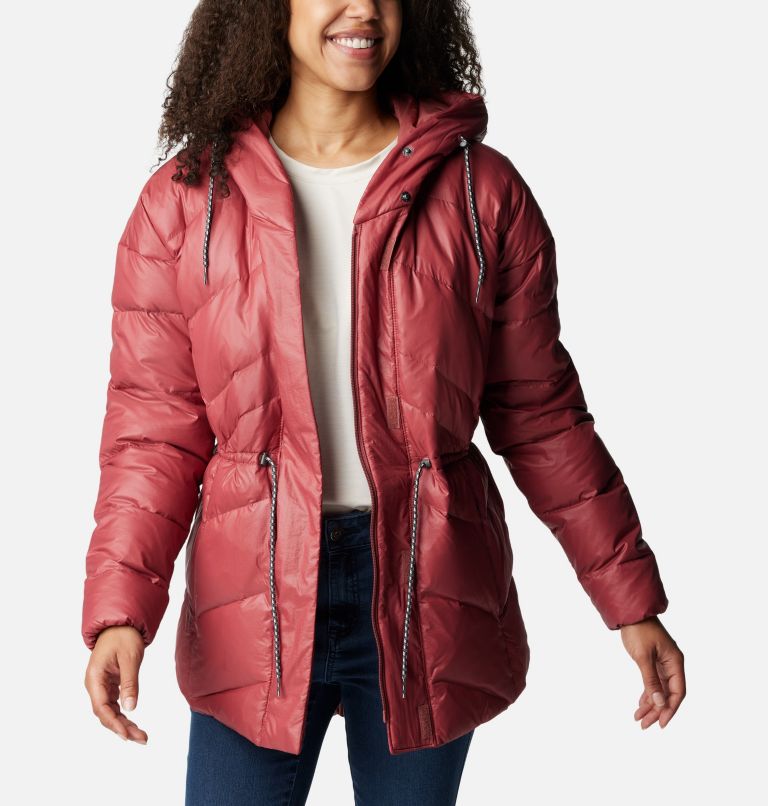 Women's Icy Heights II Down Novelty Jacket, Color: Beetroot Gunmetal, image 6