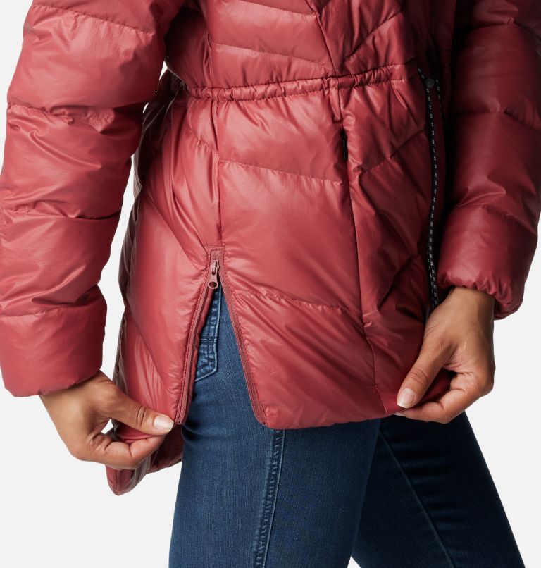 Women's Icy Heights II Down Novelty Jacket, Color: Beetroot Gunmetal, image 7