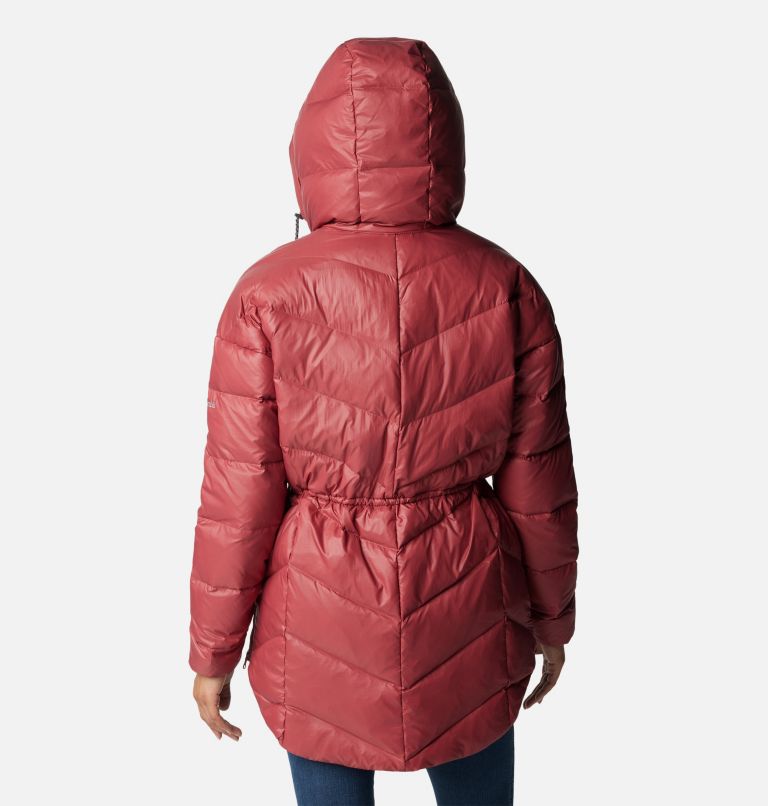 Women's Icy Heights II Down Novelty Jacket, Color: Beetroot Gunmetal, image 2