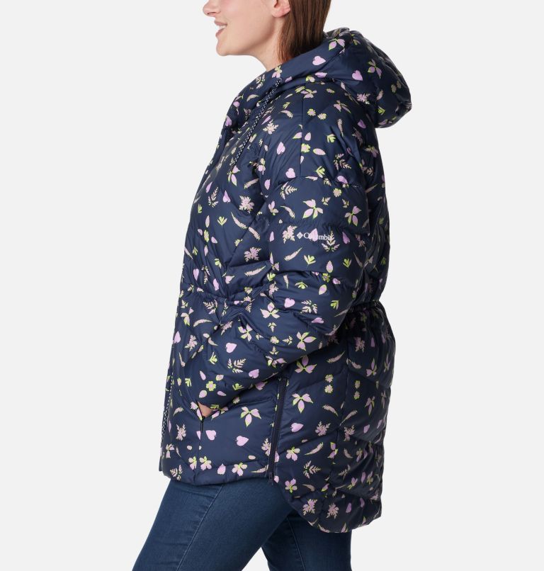 Thumbnail: Women's Icy Heights II Down Novelty Jacket - Plus Size, Color: Dark Nocturnal Cyanofrond Print, image 3